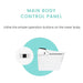 vovo stylement tcb 8100b integrated smart bidet toilet main panel control