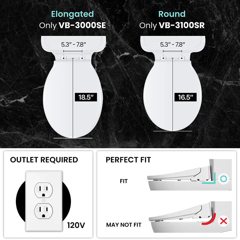 vovo stylement vb 3000se vb 3100sr bidet toilet seat dimensions