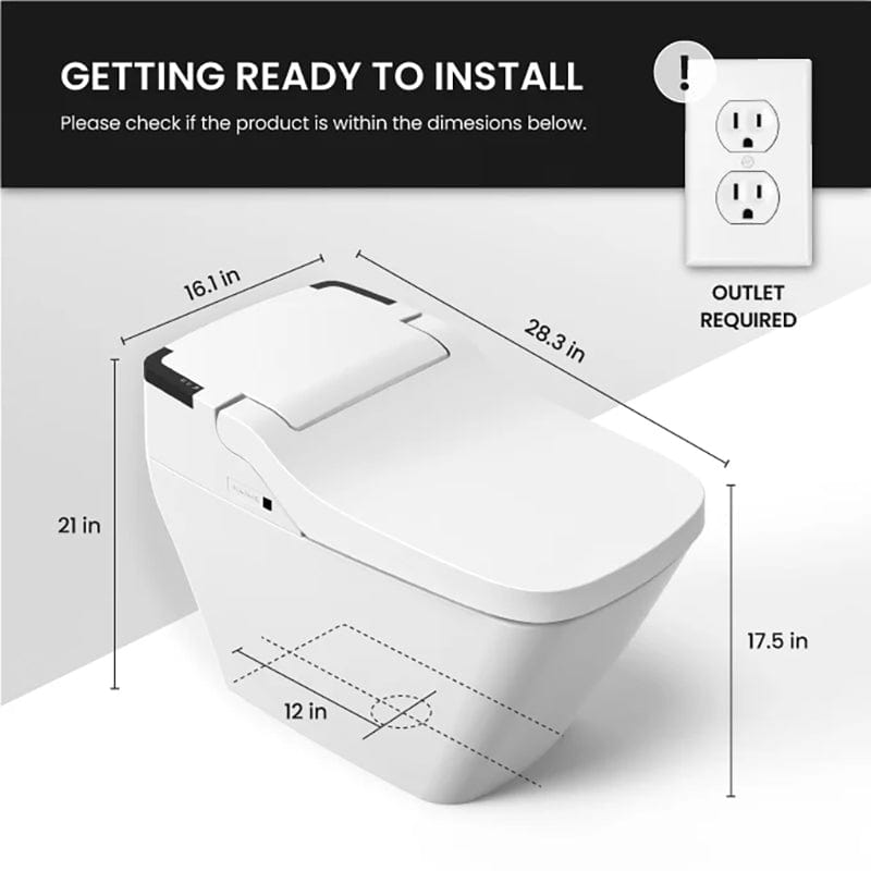 vovo tcb 090sa integrated smart bidet toilet dimensions