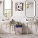 Wellington 24 Inch Single Vanity With Brass Finish Stand Two Unit