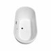Wyndham Collection Brooklyn 60" Freestanding Acrylic White Bathtub With Matte Black Trim Top Side View