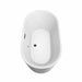 Wyndham Collection Carissa 60" Freestanding Acrylic White Bathtub With With Matte Black Trim Top Side View