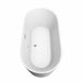 Wyndham Collection Carissa 67" Freestanding Acrylic White Bathtub With Brushed Nickel Trim Top Side View