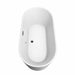 Wyndham Collection Carissa 67" Freestanding Acrylic White Bathtub With Matte Black Trim Top Side View