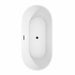 Wyndham Collection Carissa 67 Inch CD Freestanding Acrylic White Bathtub With Matte Black Trim Top View