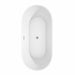 Wyndham Collection Carissa 67 Inch CD Freestanding Acrylic White Bathtub With Polished Chrome Trim Top View