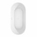 Wyndham Collection Carissa 67 Inch CD Freestanding Acrylic White Bathtub With Shiny White Trim No Faucet Top View