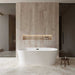 Wyndham Collection Carissa 71" Freestanding Acrylic White Bathtub With Matte Black Trim No Faucet Lifestyle