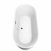 Wyndham Collection Carissa 71" Freestanding Acrylic White Bathtub With Matte Black Trim No Faucet Top Side View