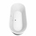 Wyndham Collection Carissa 71" Freestanding Acrylic White Bathtub With Polished Chrome Trim and Matte Black Faucet Top Side View