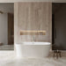 Wyndham Collection Carissa 71" Freestanding Acrylic White Bathtub With Polished Chrome Trim Lifestyle