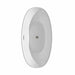 Wyndham Collection Dorrit 60" Freestanding Acrylic White Bathtub With Brushed Nickel Trim Top View