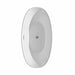Wyndham Collection Dorrit 60" Freestanding Acrylic White Bathtub With Polished Chrome Trim and Matte Black Faucet Top View