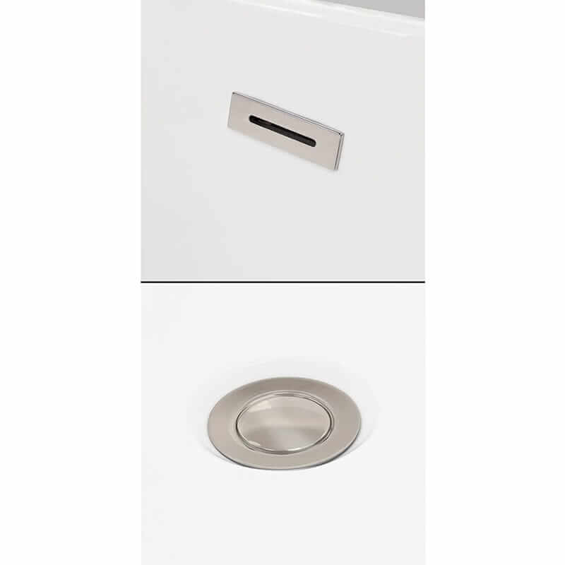 Wyndham Collection Dorrit 60 Inch Freestanding Acrylic White Bathtub With Brushed Nickel Trim No Faucet Pop Up Drain and Overflow Plate
