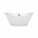 Wyndham Collection Dorrit 60 Inch Freestanding Acrylic White Bathtub With Matte Black Trim No Faucet Front View