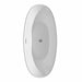Wyndham Collection Dorrit 66" Freestanding Acrylic White Bathtub With Polished Chrome Trim and Brushed Gold Faucet Top View