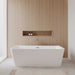 Wyndham Collection Emily 69" Freestanding Acrylic Bathtub With Brushed Nickel Trim Lifestyle