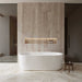 Wyndham Collection Juliette 71" Freestanding Acrylic White Bathtub With Shiny White Trim No Faucet Lifestyle