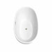 Wyndham Collection Juno 59" Freestanding Acrylic Matte White Bathtub With Brushed Nickel Trim No Faucet Top Side View