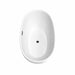 Wyndham Collection Juno 59" Freestanding Acrylic Matte White Bathtub With Matte Black Trim Top Side View