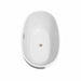 Wyndham Collection Juno 59 Inch Freestanding Acrylic White Bathtub With Brushed Nickel Trim No Faucet Top Side View