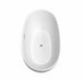 Wyndham Collection Juno 63" Freestanding Acrylic Matte White Bathtub Brushed Nickel Trim No Faucet Top Side View