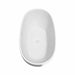 Wyndham Collection Juno 63" Freestanding Acrylic White Bathtub With Shiny White Trim and Brushed Gold Faucet Top Side View