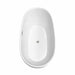 Wyndham Collection Juno 67" Freestanding Acrylic Matte White Bathtub With Brushed Nickel Trim Top Side View