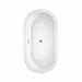 Wyndham Collection Mermaid 60 Inch Freestanding Acrylic Black Bathtub With Polished Chrome Trim Top View