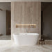 Wyndham Collection Mermaid 67" Freestanding Acrylic White Bathtub With Polished Chrome Trim Lifestyle