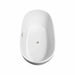 Wyndham Collection Rebecca 60" Freestanding Acrylic White Bathtub With Brushed Nickel Trim Top Side View