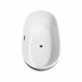 Wyndham Collection Rebecca 60" Freestanding Acrylic White Bathtub With Matte Black Trim Top Side View