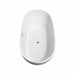 Wyndham Collection Rebecca 60" Freestanding Acrylic White Bathtub With Polished Chrome Trim No Faucet Top Side View