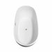 Wyndham Collection Rebecca 65" Freestanding Acrylic White Bathtub With Brushed Nickel Trim No Faucet Top Side View