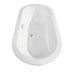 Wyndham Collection Soho 60" Freestanding Acrylic White Bathtub With Brushed Nickel Trim No Faucet Top Side View