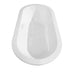 Wyndham Collection Soho 60" Freestanding Acrylic White Bathtub With Shiny White Trim No Faucet Top Side View