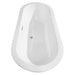 Wyndham Collection Soho 68" Freestanding Acrylic White Bathtub With Brushed Nickel Trim No Faucet Top Side View