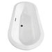 Wyndham Collection Soho 68" Freestanding Acrylic White Bathtub With Matte Black Trim No Faucet Top Side View