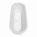 Wyndham Collection Soho 72" Freestanding Acrylic White Bathtub With Shiny White Trim and Matte Black Faucet Top Side View