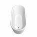 Wyndham Collection Ursula 59" Freestanding Acrylic Matte White Bathtub With Brushed Nickel Trim No Faucet Top Side View