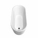 Wyndham Collection Ursula 59" Freestanding Acrylic Matte White Bathtub With Matte Black Trim Top Side View