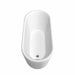 Wyndham Collection Ursula 59" Freestanding Acrylic Matte White Bathtub With Polished Chrome Trim and Matte Black Faucet Top Side View