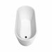 Wyndham Collection Ursula 59" Freestanding Acrylic White Bathtub White With Matte Black Trim Top Side View