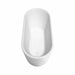 Wyndham Collection Ursula 59" Freestanding Acrylic White Bathtub With Shiny White Trim and Matte Black Faucet Top Side View