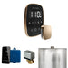 Mr Steam ButlerFlex Steam Shower Control Package with Black TempoFlex Control and Polished Gold Aromasteam Steamhead
