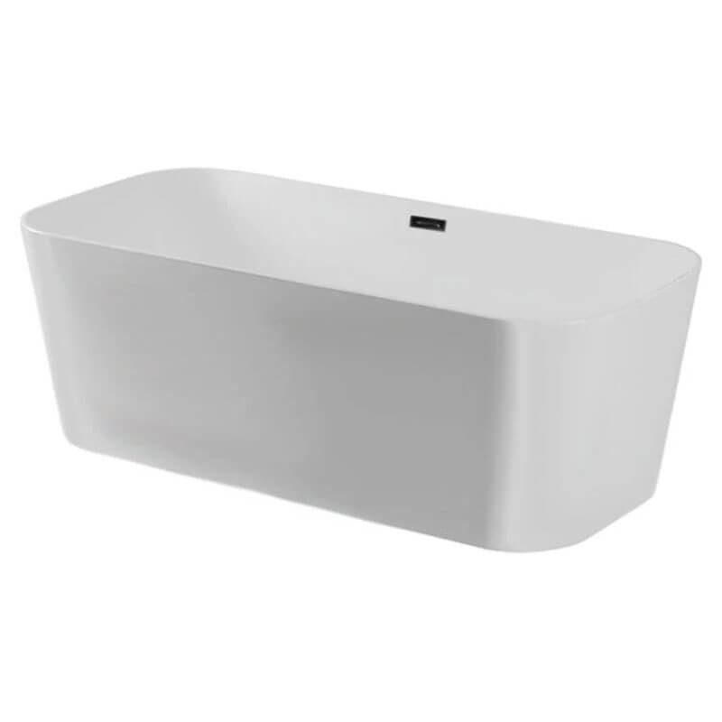 Zion Z6731 67 x 31 inch Freestanding Acrylic Soaker Tub End Drain Placement