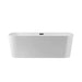 Zion Z6731 67 x 31 inch Freestanding Acrylic Soaker Tub Slightly Curved Edges