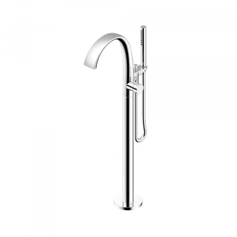Zn Freestanding Tub Filler Polished Chrome Finish