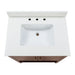 Zoe 30 inch Single Sink Bathroom Vanity Walnut in White Quartz