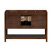 Zoe 48 inch Single Sink Bathroom Vanity Walnut Cabinet Only Back View